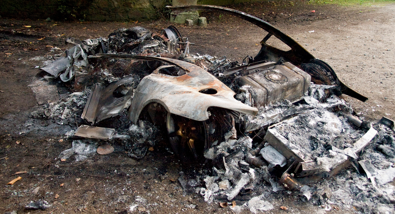 Illustration for article titled This Melted Aston Martin Looks Like A Work Of Art